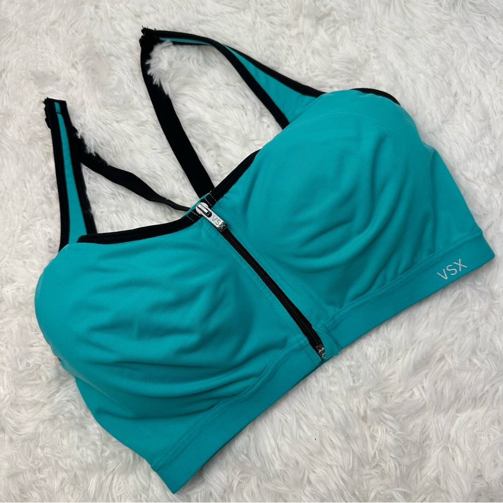Victoria's Secret Teal Zip-Front Sports Bra